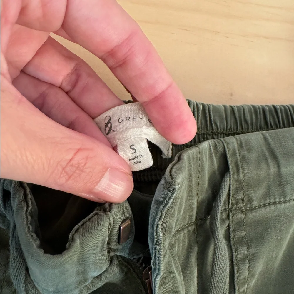 Lou & Grey Cosmic Drawstring Joggers Olive Army Green S - Picture 9 of 14